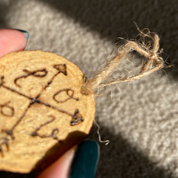 Love Wood Burned Ornament - Picture 5 of 5